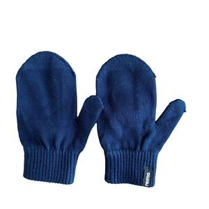 Reima Mittens Kids Toddlers Size 3/4 Blue Knit Cotton Fingerless Breathable